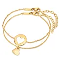 Produktbild: Eastside Damen Set (Armband 2er) Herz Edelstahl 17,0 cm Basislänge + 4,0 cm
