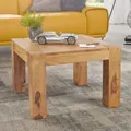 Produktbild: FineBuy Couchtisch 60 cm Holz Tisch Massiv Akazie Beistelltisch Holztisch