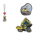 Produktbild: Step by Step Magic MAGS Building Site Kalle, grau-gelb, 3-teilig, 2 Magnet-Applikationen und 1 Anhänger, Ergänzung für Schulranzen oder Vorschulrucksack
