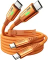 Produktbild: 240W USB C Kabel, [2 Stück 2m] USB C auf USBC Schnellladekabel Orange