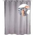 Produktbild: Duschvorhang Comfort Flex Grau, Textil (Polyester), 180 x 200 cm, waschbar, Grau, Polyester grau - grau - Wenko