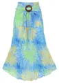 Produktbild: GURU SHOP Boho Sommerrock, Maxirock Hippie Chic, Wandelbares Sommerkleid, Strandkleid - Blau/grün, Damen, Synthetisch