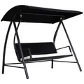 Produktbild: Outsunny Hollywoodschaukel, 3-Sitzer, creme/schwarz, inkl. Auflagen
