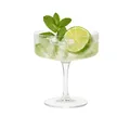 Produktbild: DAL CERO® Martini Glas LINEA 200 ml – Cocktailglas im gerippten Vintage Coupe Design – Elegantes Aperitif Glas Cocktails & Desserts – Kurzer Stiel – Auch als 2er–12er Set erhältlich (Linea 1 Glas)