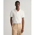 Produktbild: Gant für Herren. 2210 Piqué Regular Fit Shield Poloshirt weiß (L), Lässig, Baumwolle, Klassisch, Kurzarm