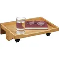 Produktbild: Relaxdays Bettablage Bambus Natur Klemmbar Platzsparend 9 cm x 36 cm x 25,5 cm 1,3 kg