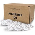 Produktbild: holz4home® Anzündtüten 100 Stück Grillanzünder Kaminanzünder Anzünder I Ofenanzünder Kaminofenanzünder für Zuhause I Outdoor & Indoor Anzünder Lange Brennbar wasserfest I Camping Anzündbeutel