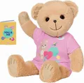 Produktbild: BABY born Bär pink - Teddy Kuscheltier mit rosa Kleidung und Zubehör Puppe