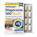 Produktbild: tetesept Magnesium 500 Nacht, Nahrungsergänzungsmittel, 30 Tabletten | Magnesiumtabletten für entspannte Muskeln im Schlaf, 2-Phasen-Depot mit je 250 mg, gluten- & laktosefrei
