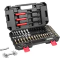 Produktbild: VEVOR Gewindewiederherstellungswerkzeug UNC & UNF & metrisch Gewinde Reparatur Satz 61-teilig, Nachgewinde-Werkzeugsatz mit Gewindebohrern Schneideisen Gewindefeilen für Mechaniker und Heimwerker