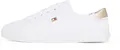 Produktbild: Tommy Hilfiger Damen Vulcanized Sneaker Canvas Lace Up Elegant, Weiß (White), 41