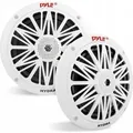 Produktbild: Pyle 200 Watt Outdoor Lautsprecher Boxen – Box Wasserdicht, 2- Wege Passiv, geeignet als Pool und Sauna Sound System, Auto- & Marine Boxen, Weiß - Schwarz/Weiß