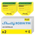 Produktbild: Shelly Plus RGBW PM - WLAN Controller für LED-Streifen, 12-24 VDC, 3 Beleuchtungsprofile, Leistungsmessung, Dimmer für Weißes oder Farbiges Licht, kein Hub Erforderlich, Alexa & Google Home (2 Stück)