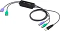 Produktbild: ATEN - Tastatur- / Video- / Maus- (KVM-) Kabel - USB, PS/2 (M) bis USB (W) - 80 cm - Schwarz