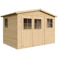 Produktbild: M334 GARTENHAUS HOLZ mit Fenstern - H226x324x216 cm/6 m2