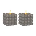 Produktbild: Bubble Kerze 2er Set | LED Kerzen mit Flackernder Flamme und Timerfunktion | Elektrische Kerzen mit Batterie