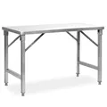 Produktbild: Mahlzeit Edelstahltisch 120 x 60 x 80 cm | Arbeitstisch, Küchentisch, Edelstahl Zubereitungstisch | Gastronomietisch klappbar, Klapptisch, Serviertisch | Tisch für Küche und Gastronomie