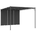 Produktbild: Garten Pavillon Gartenzelt Mit Seitenvorhang 4x3x2,25 M Anthrazit