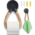 Produktbild: HENNEZ Toilettenpapierhalter Seil Handtuch Halter WC Papier Klopapier Klorollen