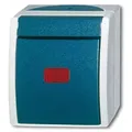 Produktbild: Busch-Jaeger OCEAN Wechselschalter, Kontrollschalter, grau/blau-grün, matt, Aufputz, IP44, 1f