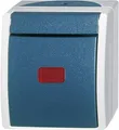 Produktbild: BJ - Ocean - Wippkontrollschalter Wassergeschützt rote Kalotte - AP *Glimmlampe* *grau/blaugrün* (2601/6SKW-53)