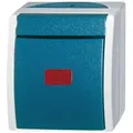 Produktbild: Busch-Jaeger Lichtschalter Ocean 2601/6 SKW-53, grau/blaugrün, Aufputz, Feuchtraum IP44, Wechselschalter