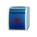 Produktbild: Busch-Jaeger 2601/6SKW-53 Wippkontrollschalter ocean (IP44) grau/blaugrün