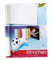Produktbild: folia 2372 - Papierfähnchen, DIN A5, Stablänge 40cm, 20 Stück, weiß - zum bemalen, bekleben und verzieren