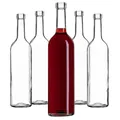 Produktbild: KADAX 10er Set Weinflaschen 750ml, leere Glasflaschen ohne Korken für Wein, Liköre und Spirituosen, Flaschen zum Befüllen, Likörflaschen aus Glas (Transparent)