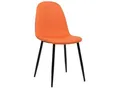 Produktbild: CLP Esszimmerstuhl gepolstert Napier, Küchenstuhl mit Rückenlehne und schwarzem Metallgestell, Polsterstuhl Esszimmer bis 150 kg belastbar