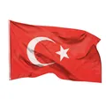 Produktbild: Aricona Türkei Flagge 90x150cm - wetterbeständige Fahne mit Messingösen, 100% Polyester, robuste Doppelnaht & in lebendigen Farben - ideal für Flaggen-Liebhaber