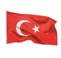 Produktbild: PHENO FLAGS Flagge Türkei Flagge 90 x 150 cm Türkische Fahne Bayrak Türkiye Bayragi (Hissflagge für Fahnenmast), Inkl. 2 Messing Ösen