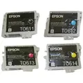 Produktbild: 4x Original Epson T0615 Tinten Patronen für D68PE D88PE DX3800 DX3850 Blister