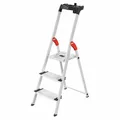 Produktbild: Hailo Sicherheits-Stehleiter L80 ComfortLine, Klappleiter, Aluminium, 3 Stufen