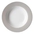 Produktbild: Ritzenhoff & Breker Doppio Suppenteller, 1 Stück, Teller tief mit farbigem Rand, Essteller, Porzellan, Grau, Ø 22 cm, 576863