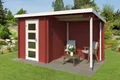 Produktbild: LASITA MAJA Gartenhaus Jelle 175 Plus, BxT: 390x195 cm, Blockbohlenhaus 28mm mit Anbau