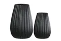 Produktbild: Casablanca by Gilde Tischvase 2tlg. Set Vase Piega schwarz H.17 cm (1 St)