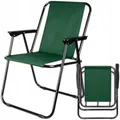 Produktbild: KRUMAD Campingstuhl Faltbar, Grün, Stabiler Camping Stuhl, Bis 100 kg, Stahlrahmen, Gartenstuhl Klappbar 73x46x51 cm, Klappstuhl für Garten, Strand, Angeln, Balkon, Camping Zubehör