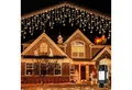Produktbild: Salcar LED-Lichtervorhang LED Lichterkette Outdoor Eisregen Lichtervorhang Weihnachten Warmweiß, 10m mit Fernbedienung und Timer, Innen Fenster 8 Modi