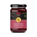 Produktbild: Fruchtaufstriche aus dem Schwarzwald Faller Sauerkirsch-Konfitüre mit Jamaica-Rum wie hausgemacht! mit 60% Frucht 330 Gramm