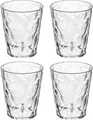 Produktbild: koziol Superglas Club No.1 – 4er Set Trinkgläser à 250ml, unzerbrechliches Wasserglas Set aus Kunststoff, Kristallgläser, stapelbar, spülmaschinenfeste Wassergläser, für Gartenparty, Camping, Cocktail