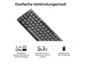 Produktbild: KEYCHRON K3 Max - QMK/VIA Kabellose Low Profile 75%, Mac/Win/Linux, deutsches Layout, Tastatur, Mechanisch, kabelgebunden und kabellos, Grau