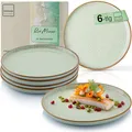Produktbild: Sänger Rio Minze | Teller Set 6 Personen, 6x Speiseteller Set aus Steingut, Dinner Set kratz- mikrowellen- spülmaschinenfest, Steingut Teller Essteller mintgrün| VALUE COLLECTION