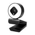 Produktbild: LogiLink Full-HD-USB-Webcam, 76°, Dual-Mikrofon, Autofokus, Ringlicht, Stativ