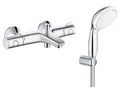 Produktbild: GROHE Grohtherm 800 Thermostat Badhahn-Duschmischer & Wandhalter-Set 2 Sprays