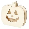 Produktbild: HALLOWEEN DEKO KÜRBIS AUS HOLZ ZUM GESTALTEN NEU