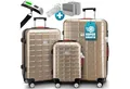 Produktbild: monzana Kofferset, Koffer Zwillingsrollen TSA Schloss Waage Gurt Reisekoffer Champagner
