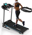 Produktbild: KINETIC SPORTS Laufband klappbar KST2900FX mit Pulsgurt - 750 Watt Motor, Extra breite 40 cm Lauffläche, 16+1 Programme, Manuelle Steigung, 10 km/h