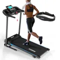 Produktbild: KINETIC SPORTS Laufband klappbar KST2900FX mit Pulsgurt - 750 Watt Motor, Extra breite 40 cm Lauffläche, 16+1 Programme, Manuelle Steigung, GEH- und Lauftraining, LCD Display, 10 km/h, bis 120 kg