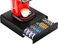 Produktbild: 64 Kapselhalter für Tassimo Kapseln Metall Kapselspender Schwarz 315x320x80 mm